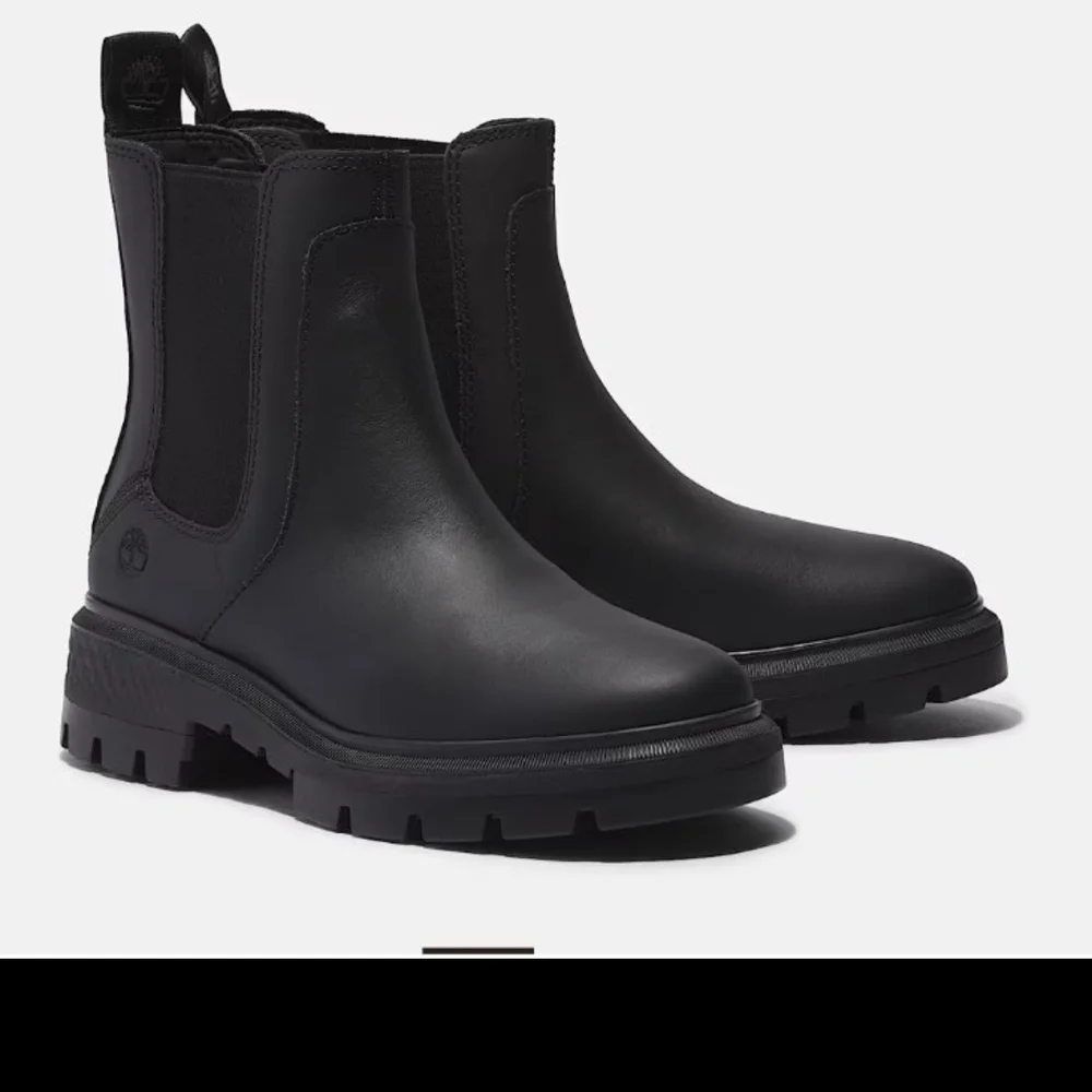 Timberland Cortina Valley Leather Chelsea Boots for Women in Black 8.5 M NIB - Picture 1 of 8